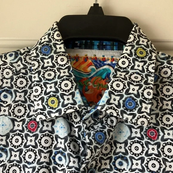 Robert Graham Men’s Short Sleeve Multicolor Shirt - Picture 5 of 7
